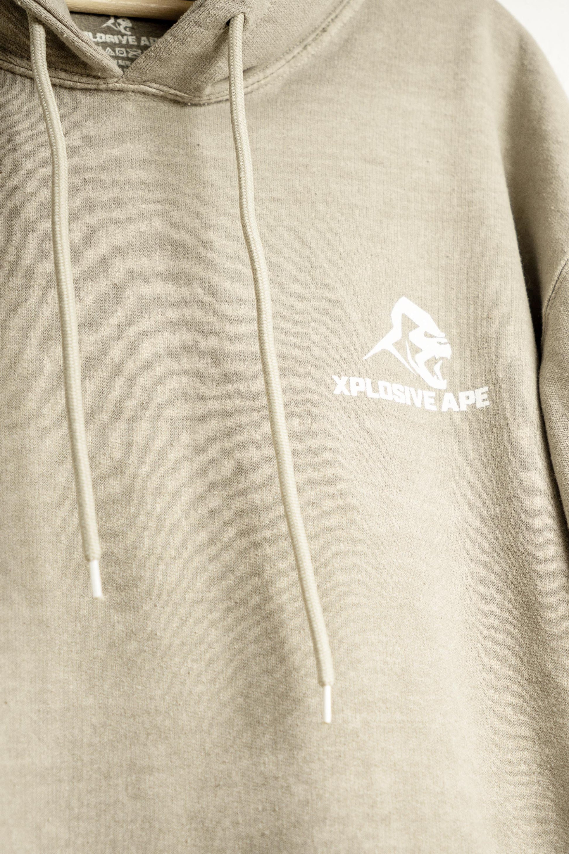 XAPE Vintage Wash String Hoodie - Stone