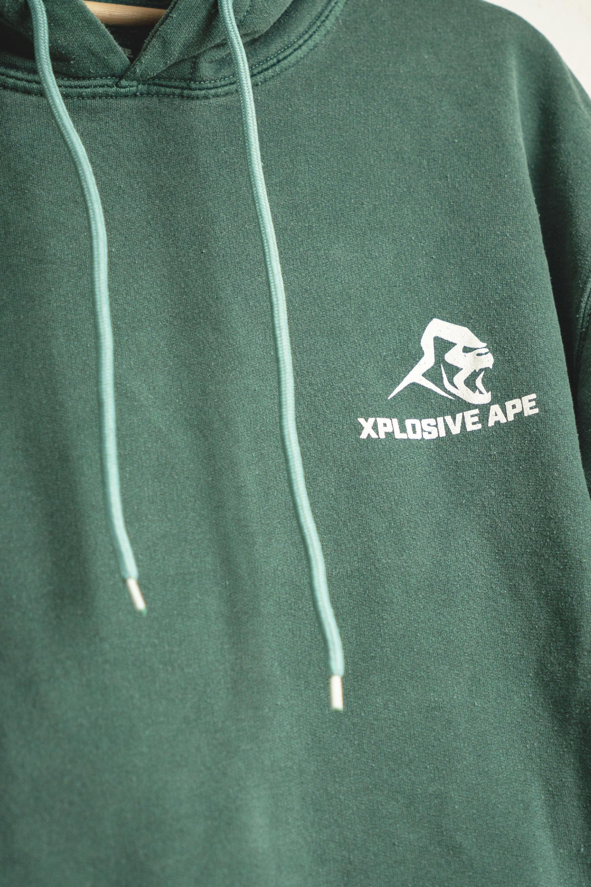 XAPE Vintage Wash String Hoodie - Green