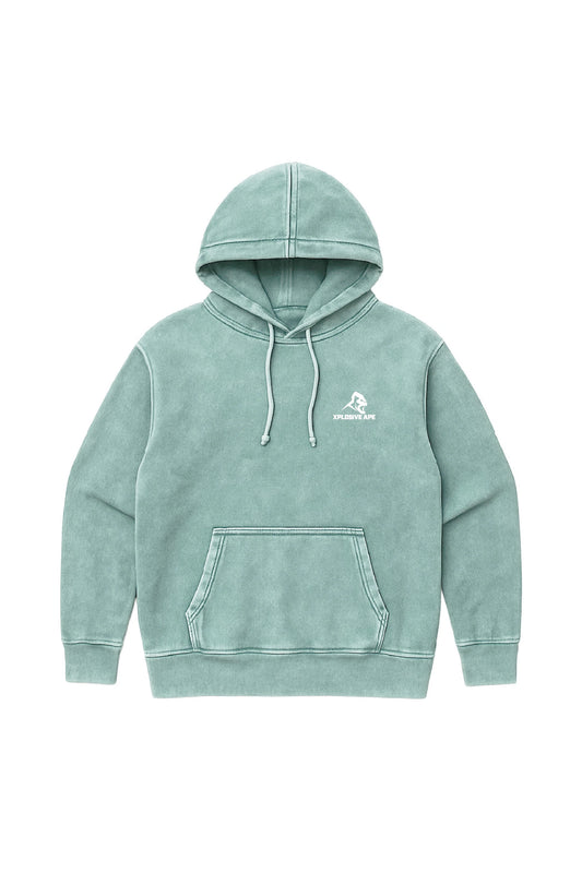 XAPE Vintage Wash String Hoodie - Sage