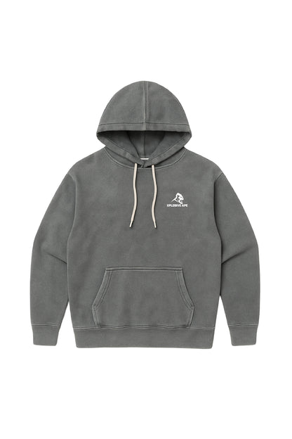 XAPE Vintage Wash String Hoodie - Charcoal