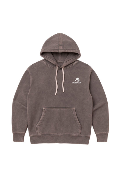XAPE Vintage Wash String Hoodie - Brown