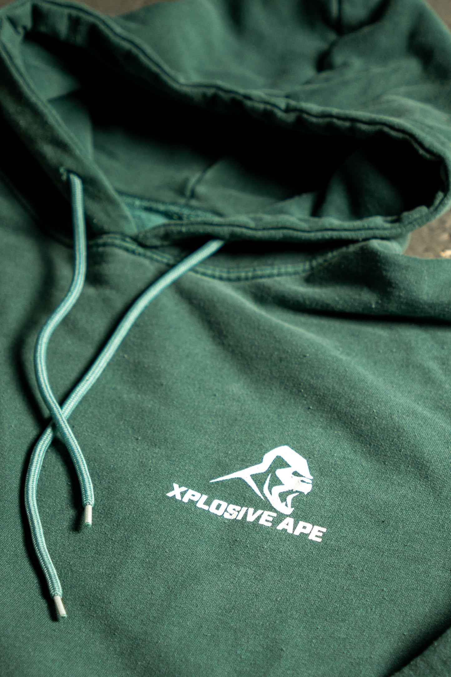 XAPE Vintage Wash String Hoodie - Green