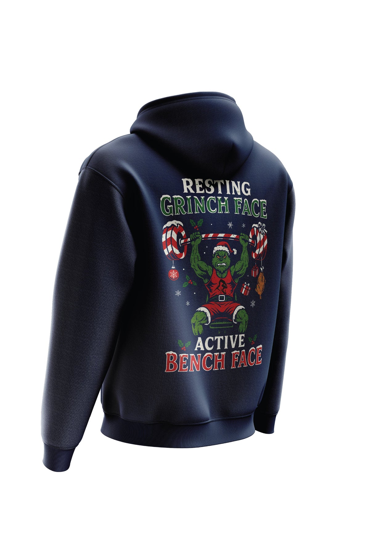 XAPE Resting Grinch Face String Hoodie - Navy