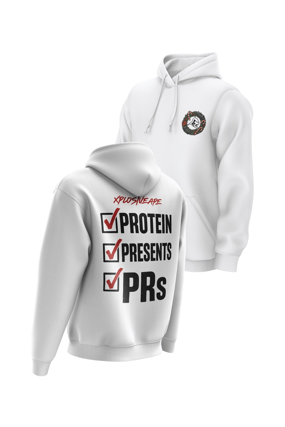 XAPE Xmas PR String Hoodie - White